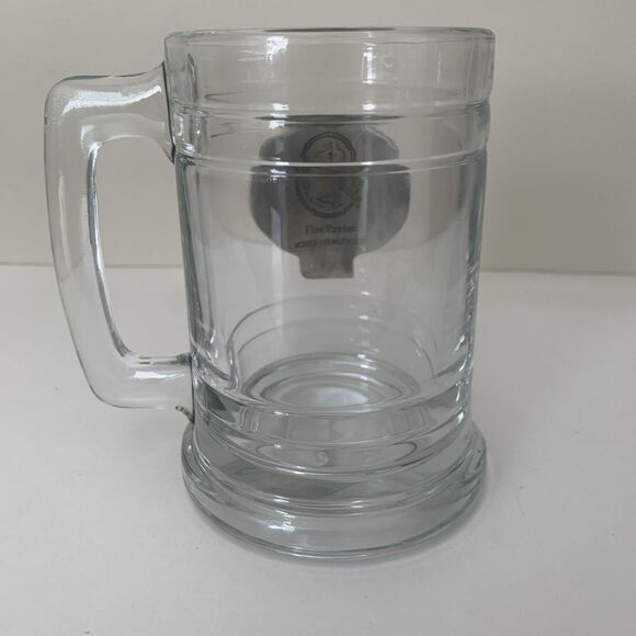 New York Giants NFL Beer Mug Clear Glass CH Engraved Initials Things Remembered - Picture 5 of 11